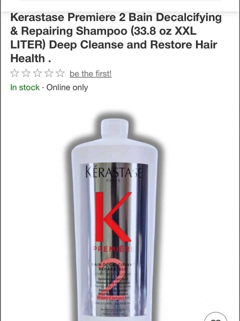 Kerastase professional decalcifying